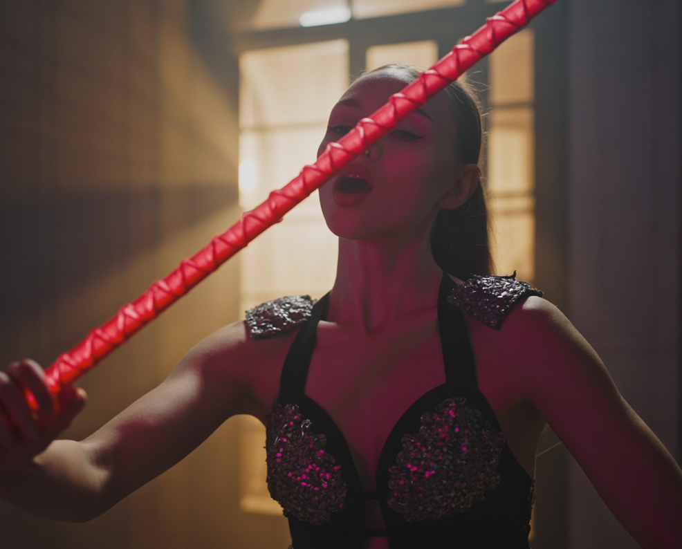 ROHRSTOCK - Extrem Rohrstock ohne Griff, rot, Kreuzwicklung, Ø ca. 20mm