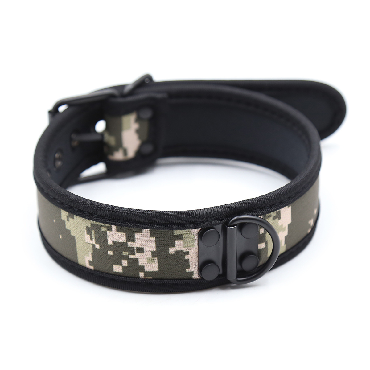 Puppy Play Halsband - Neopren Military