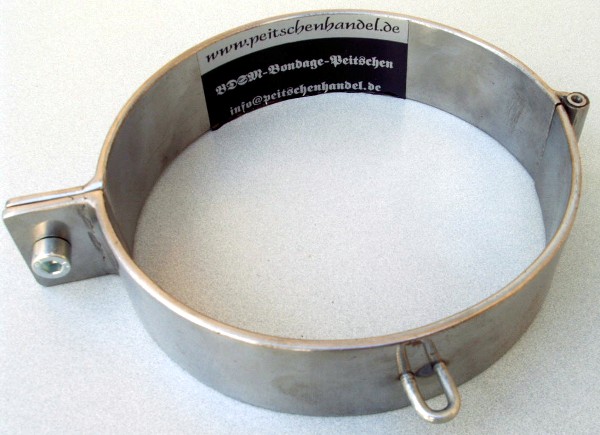 PRANGER METALL - Sklaven Halsband blank zwei Oesen