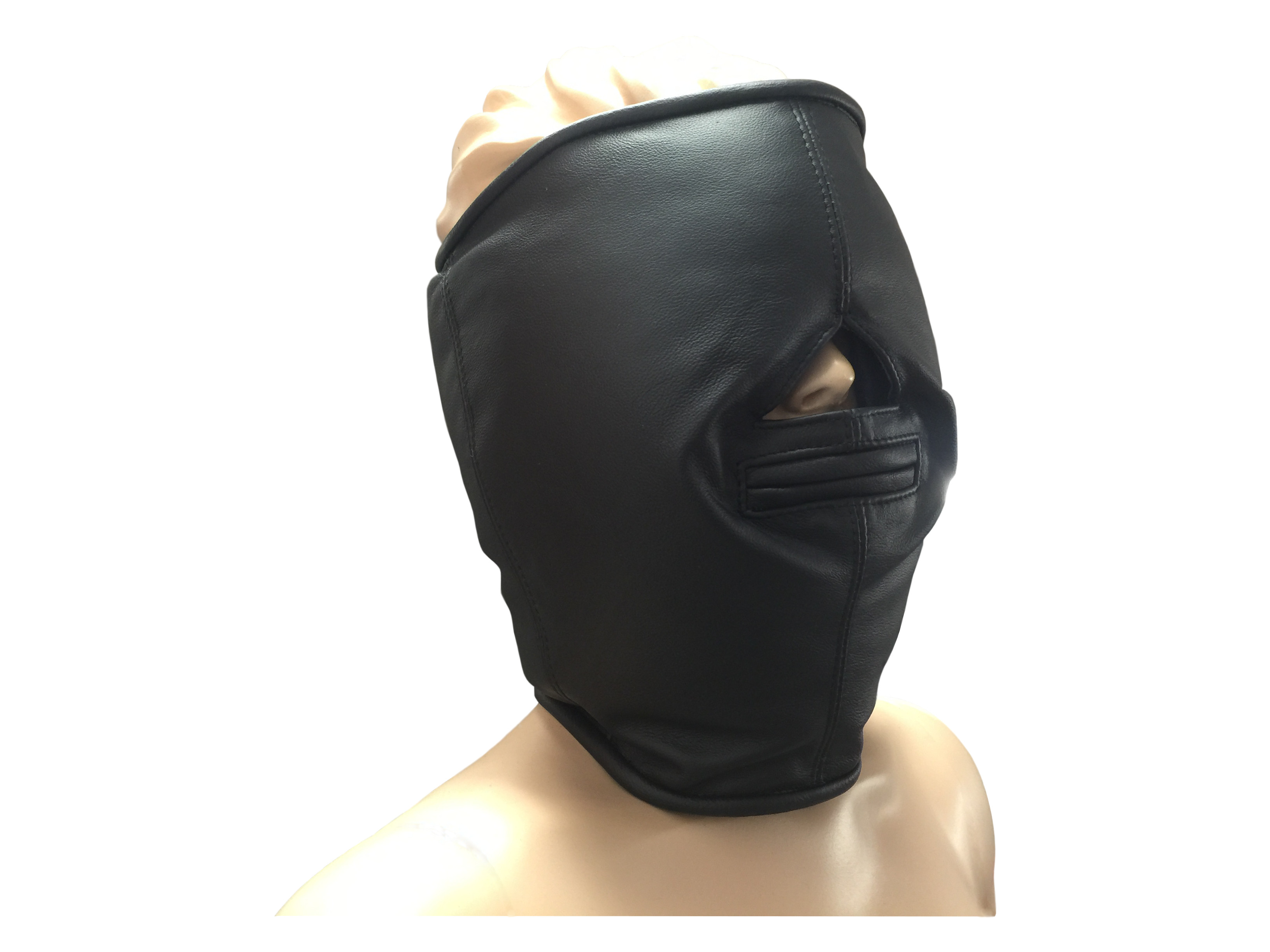 Leder Augenmaske mit integriertem Mundknebel